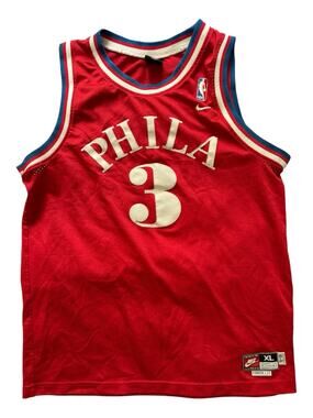 Vtg Nike Philadelphia 76ers Allen Iverson Sixers Jersey #3 XL+2 Length NBA Rare